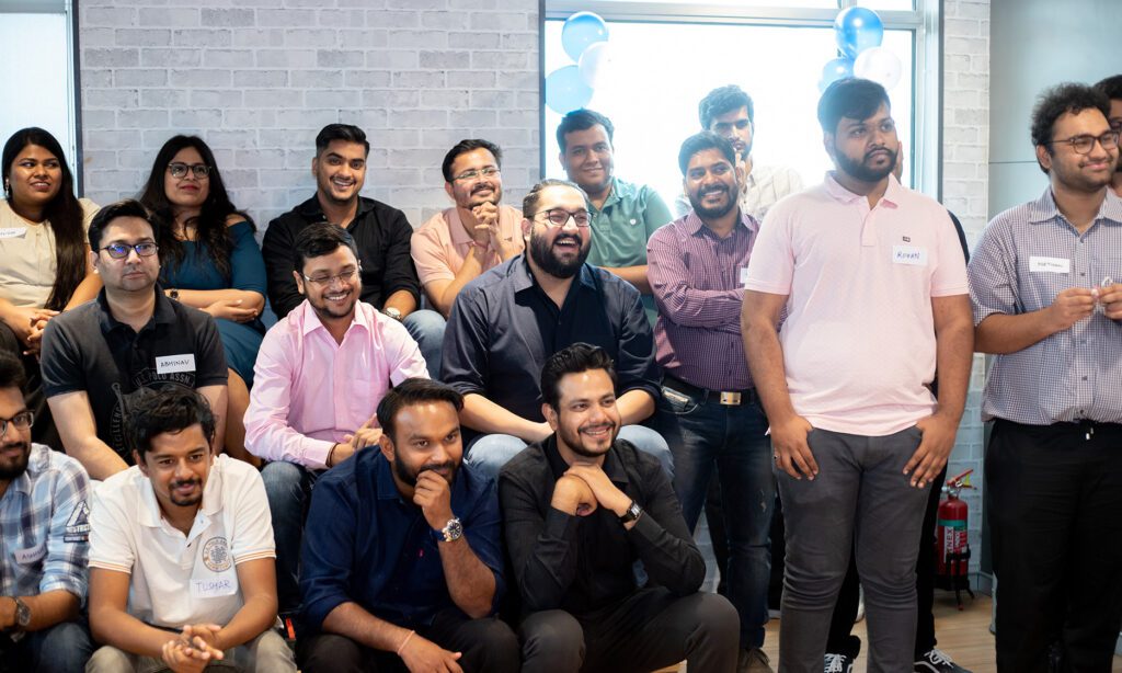 Group shot of Trinity staff at the Gurgaon office