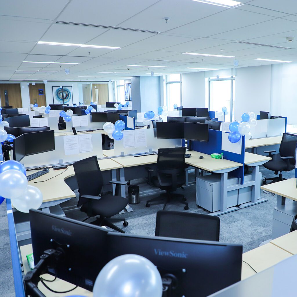 Work stations in the Trinity Gurgaon office