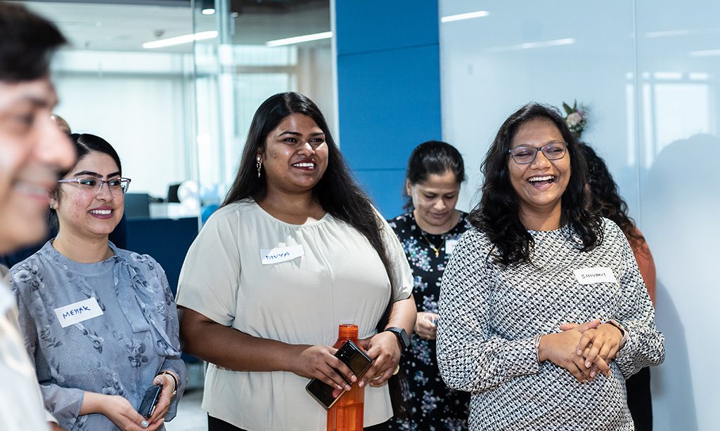 Happy employees at the Gurgaon office