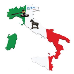 Italy map, flag and AIFA