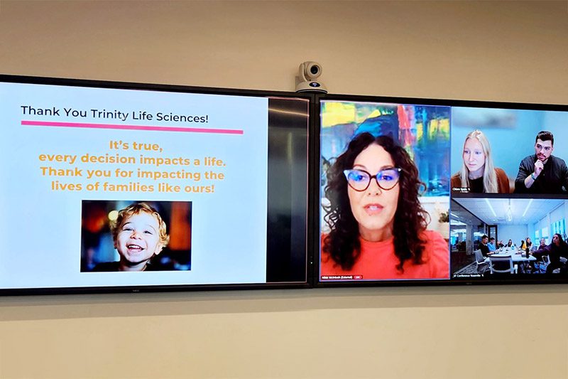 Nikki McIntosh during her talk at Trinity Life Sciences