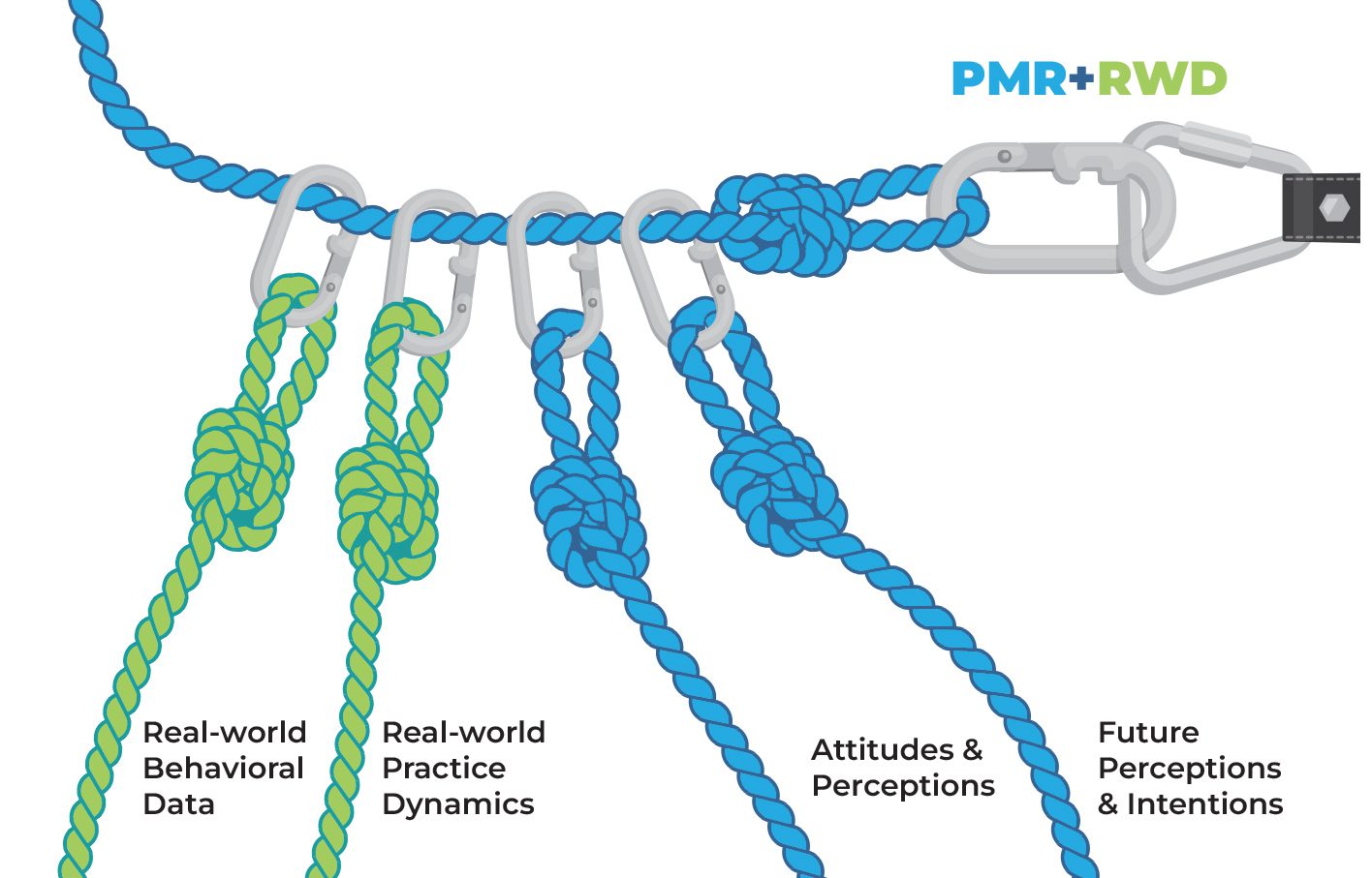 PMR and RWD, combining real-world behavioral data, real-world practice dynamics, attitudes and perceptions, and future perceptions and intentions