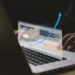 Snowflake Webinar - patient outcome chart with exponential arrow