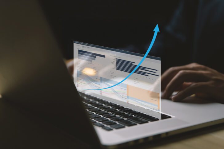 Snowflake Webinar - patient outcome chart with exponential arrow