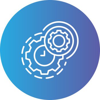 Collaboration icon - a gear