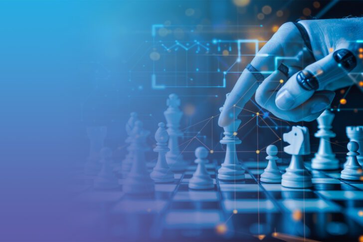 Robotic hand playing chess