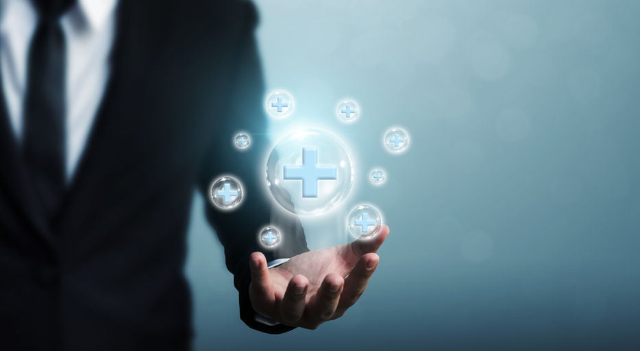 Illustration of man holing data