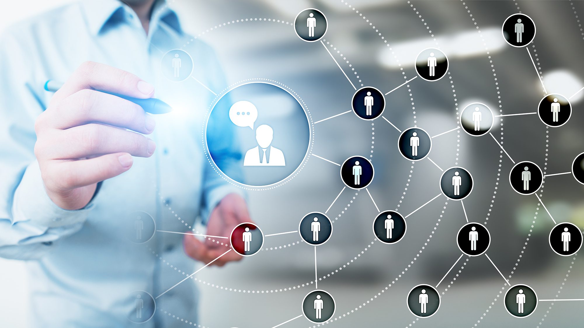 Business man selecting doctor