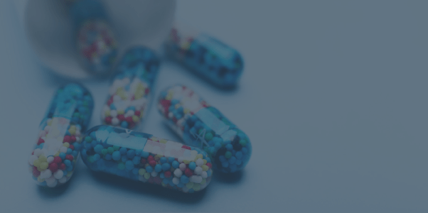 Multi-colored pill capsules