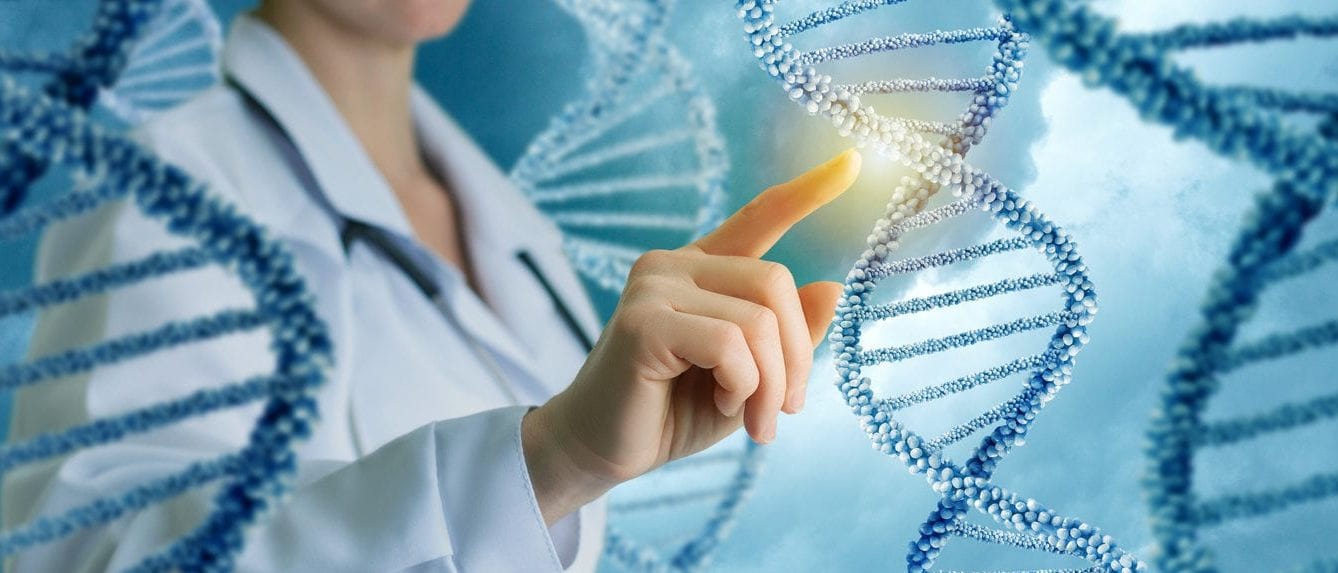 Doctor looking at DNA