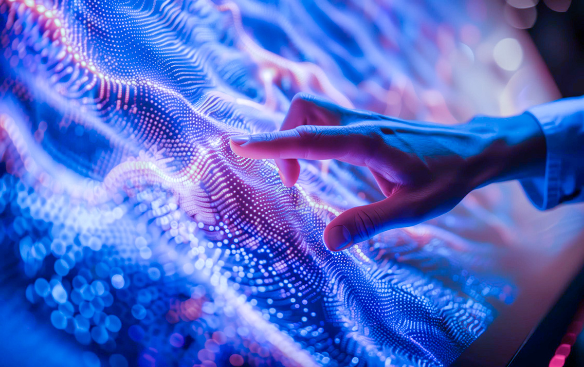 Person interacting with data fabric